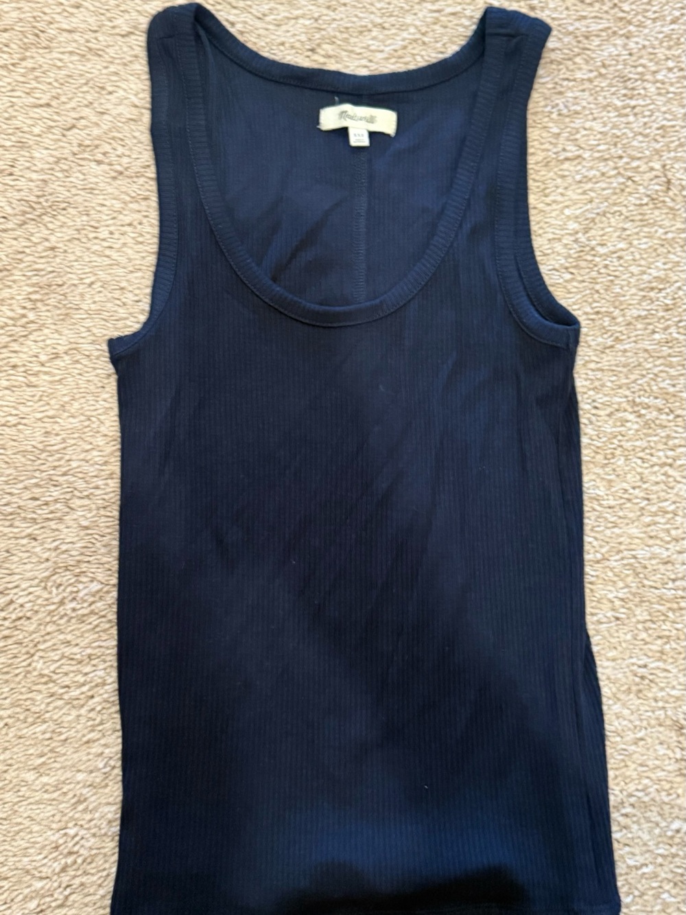 Madewell Navy Ribbed Tank Top